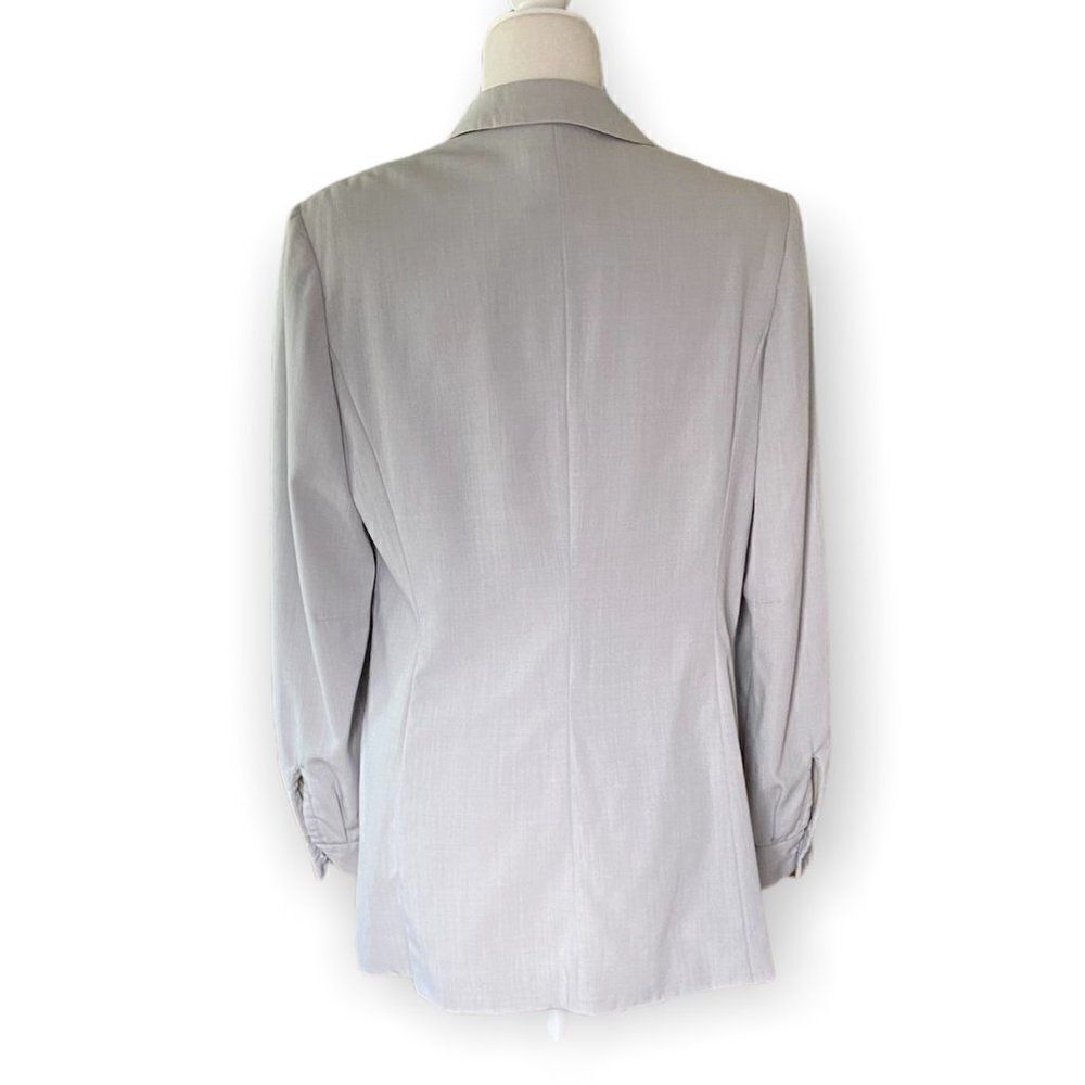 John Meyer Gray Plaid Button Front Jacket Blazer … - image 2